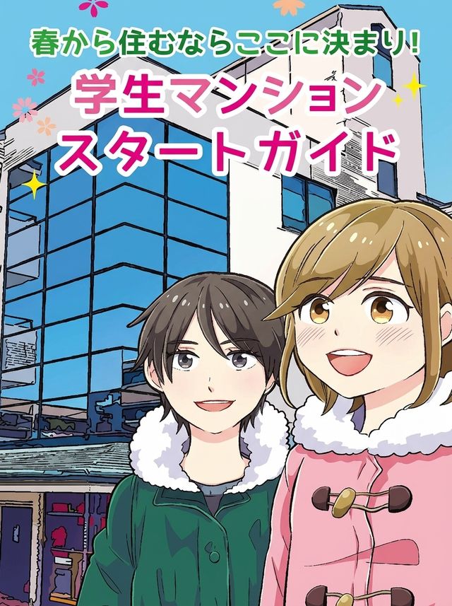 住まいの案内マンガ(学生マンション)
