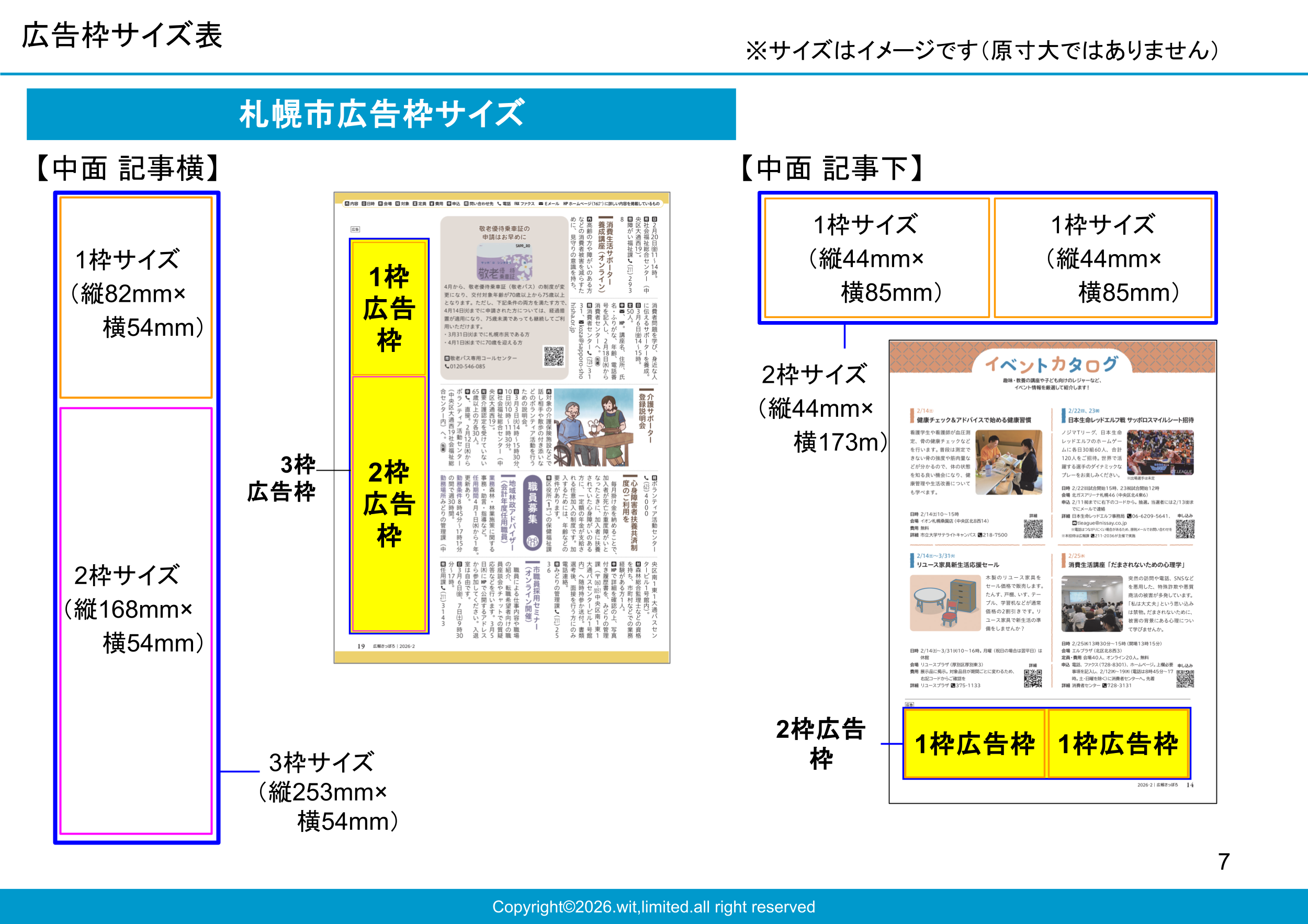 札幌市109万部の全戸配布を行う公式広報紙の媒体資料4枚目